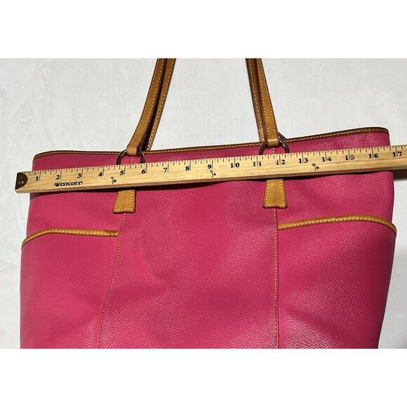 Dooney & Bourke Helena Shopper Shoulder Tote Bag Pink Pebbled Coated Leather - Picture 11 of 16